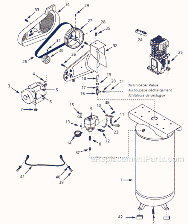 Page A Diagram and Parts List for VS501300 2004 Campbell Hausfeld Compressor